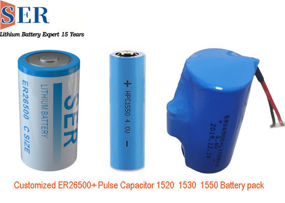 ER26500 SPC1530 HLC1550A HPC1550 Li SOCL2 Paket Baterai Hybrid Pulse Capacitor Untuk Produk IOT
