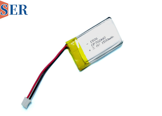 CP702440 3V 1500mah Li-MNO2 Baterai Ultra Tipis Soft Pack Baterai Lithium Mangan Dengan Konektor Kabel