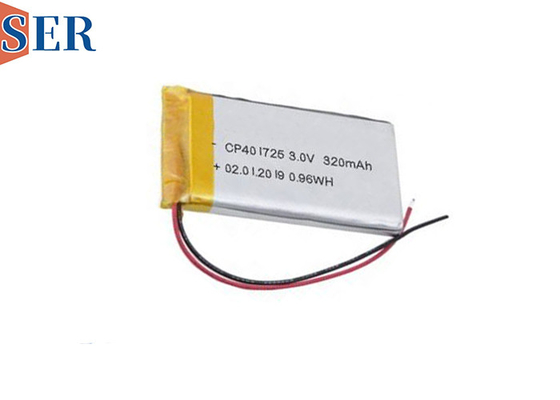 3.0V Ultra Thin LiMno2 Soft Battery CP401725 Baterai kantong Li-MnO2 sekali pakai