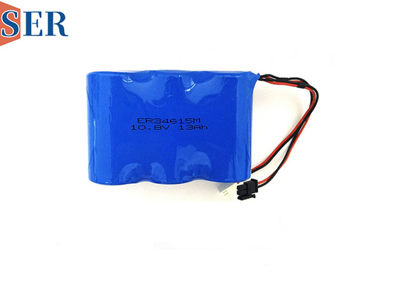 Baterai Li-SOCL2 yang disesuaikan 10.8V 8500mAh ER26500 3S1P Lithium Primary Battery Pack untuk Detektor Kebocoran Vakum