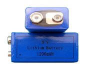 Baterai Lithium MNO2 Kapasitas 1200mAh, Baterai Mangan Li MnO2 AA Primer CR9V