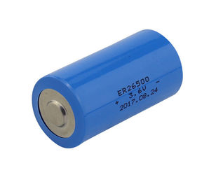 Cyclindrical Li SOCL2 Baterai C Ukuran 3.6V 8500mAh ER26500 Untuk Tadiran TL2200 / TL4920