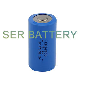 Cyclindrical Li SOCL2 Baterai C Ukuran 3.6V 8500mAh ER26500 Untuk Tadiran TL2200 / TL4920