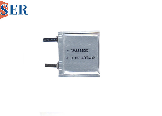 Custom Non-rechargeable Pouch Cell LiMnO2 Baterai CP223830 3.0V 400mAh untuk perangkat portabel