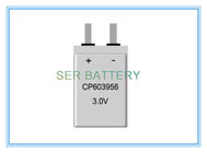 Baterai Ultra Tipis Kapasitas Tinggi LiMNO2 CP603956 3200mAh 3.0 Volt Untuk Kartu Pintar