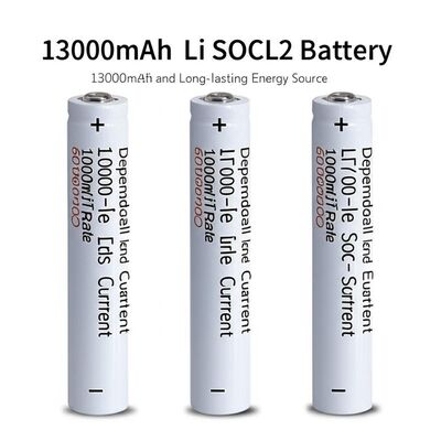 13000mAh Li SOCL2 Baterai 2% Tingkat Hidup Diri 600mA Pulse Current Sumber energi yang dapat diandalkan dan tahan lama
