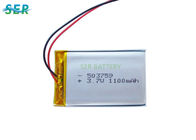 Baterai Lithium Polymer Ultra Tipis 503759 3.7V 1300mAh Siklus Hidup 500 Untuk Pelacak GPS