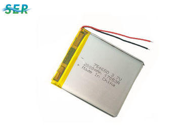 Bluetooth Headset Baterai Lithium Polymer Lipo , Baterai Li Polymer 3 7v 2000mAh 754650