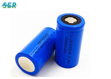 ICR26500 Baterai Lithium Ion 3,7 Volt 26500 2000mAh Tingkat Discharge Tinggi 10C