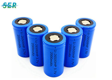 ICR26500 Baterai Lithium Ion 3,7 Volt 26500 2000mAh Tingkat Discharge Tinggi 10C