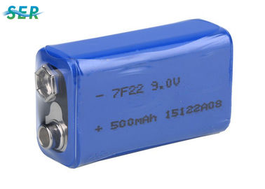 Baterai Lithium 9V Umur Panjang 600mAh Kepadatan Energi Tinggi Tahan Lama Untuk Kontrol Pintu