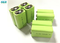 Baterai Lithium Nimh 9V, Baterai Isi Ulang Lithium Ion 180mAh Untuk Detektor Asap