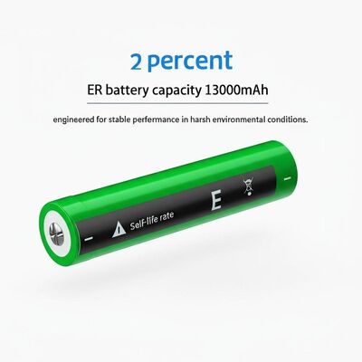 Tingkat kehidupan diri 2 persen kapasitas baterai ER 13000mAh dirancang untuk kinerja stabil dalam kondisi lingkungan yang keras