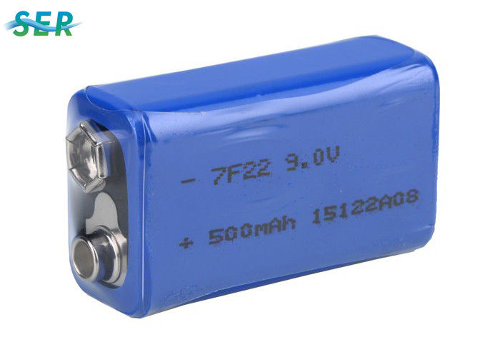 Baterai Lithium 9V Umur Panjang 600mAh Kepadatan Energi Tinggi Tahan Lama Untuk Kontrol Pintu