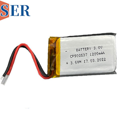 CP502537 Baterai Ultra Tipis 3.0V 1200mAh Lithium Sel Tipis Lipo Primer