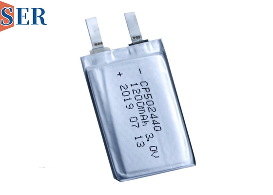 Baterai CP502440 LiMNO2 Ultra Tipis Dengan Bahan Lithium Mangan Dioksida